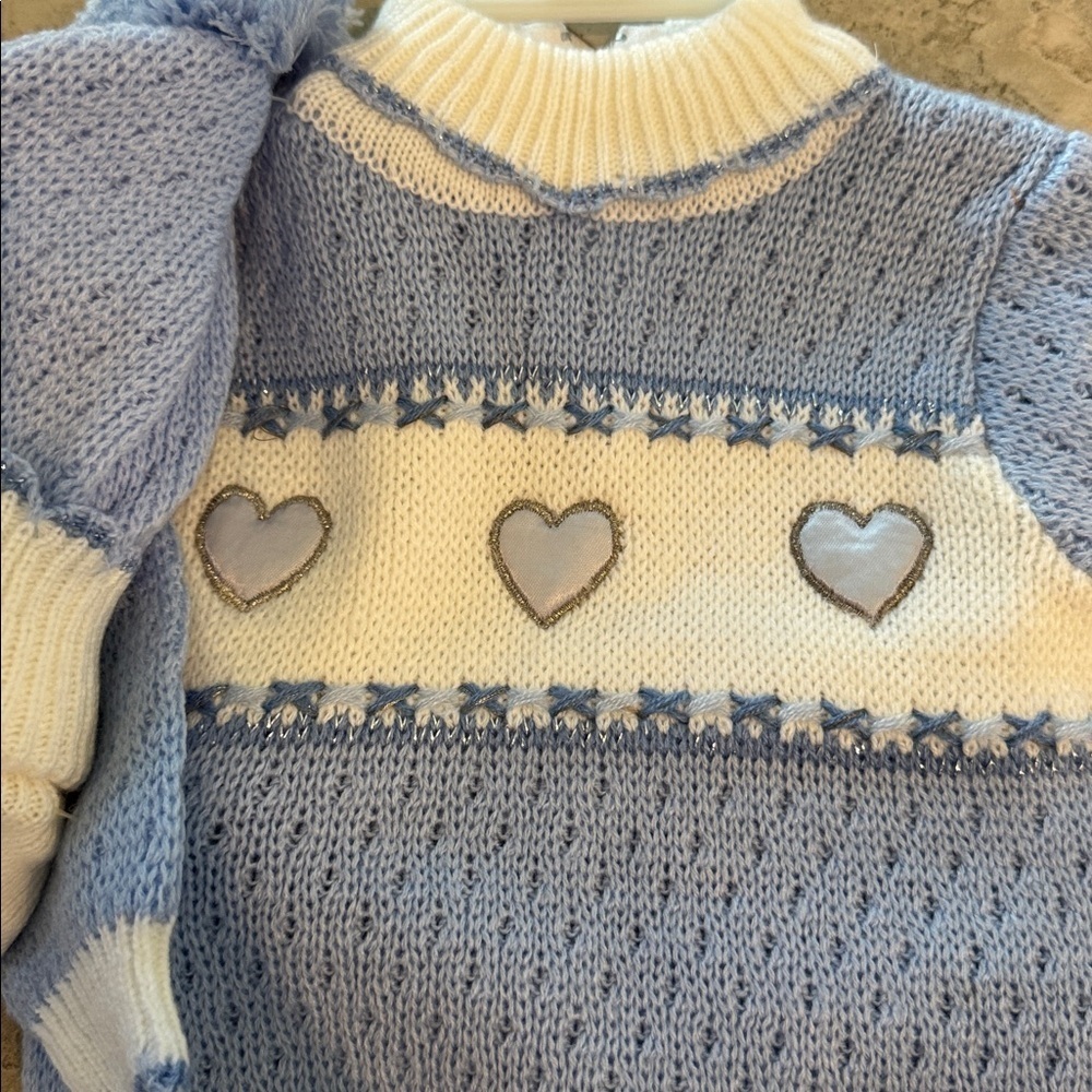 Vintage Knit Baby Outfit with Hat NWOT - Picture 4 of 6